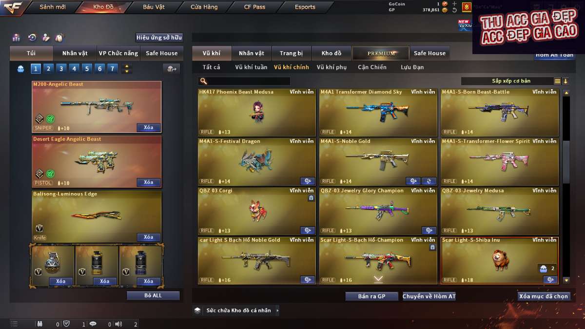 shop acc cf uy tin gia re